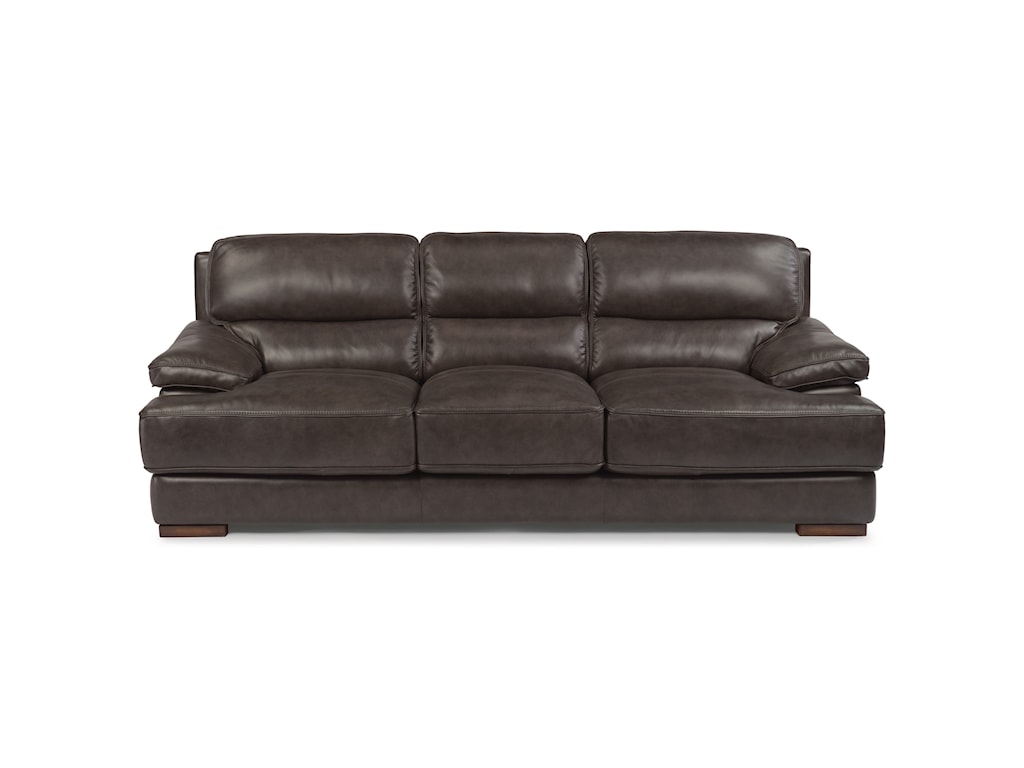 flexsteel jade leather sofa